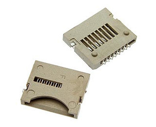 Micro-SD SMD plastic right socket, Держатель карт