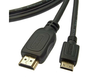 Mini-HDMI to HDMI 1.4v OFC 2m, Шнур интерфейсный