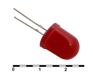 10 mm red 30 mCd 20, Светодиод
