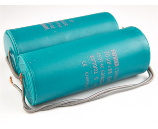 CBB60 70мкФ 450В (FARATON), Конденсатор пусковой с проводами