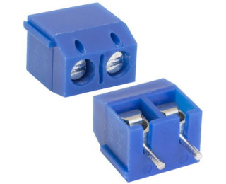 RG301-5.0-02P, Клеммник винтовой прямой, шаг 5.0 мм, 2 контакта