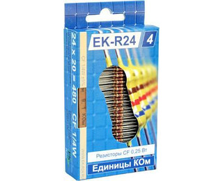 EK-R24/4, Набор резисторов CF единицы кОм, 0,25 Вт, 5%