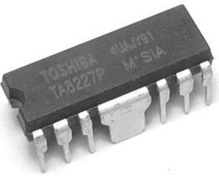 TA8227P (UTC8227), Низкочастотный усилитель мощности, 2х3Вт/9В/3 Ом, 20-20000Гц