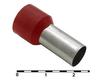 DN35016, Наконечник штыревой втулочный на провод красный (8,3х16мм)