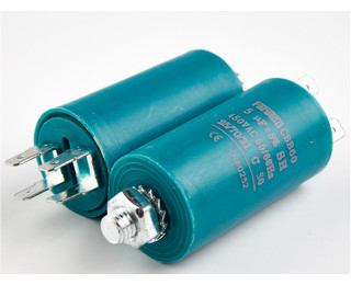 CBB60 5мкФ 450В (FARATON), конденсатор пусковой с гайкой и клеммами
