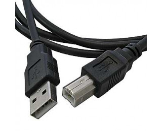 Компьютерный кабель USB-B M USB-A M 1.5м, чёрный