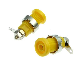 Z016 4mm panel jack YELLOW, Клемма