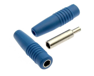 Z041 4mm Cable jack BLUE, Клемма