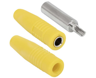 Z041 4mm Cable jack YELLOW, Клемма