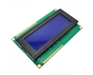 LCD2004, Индикатор символьный 20х4 на основе HD44780 (без I2C адаптера, голубая подсветка)