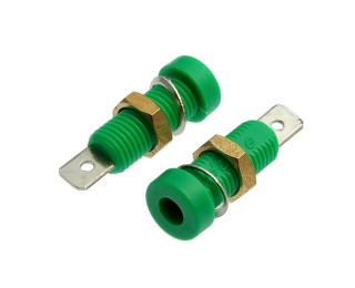 Z032 4mm Socket GREEN, Клемма