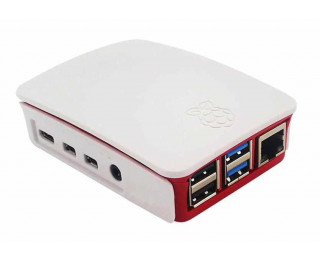 Красно-белый корпус для Raspberry Pi 4B, пластик