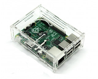 Прозрачный корпус для Raspberry Pi 3B/3B+ с поддержкой вентилятора, пластик