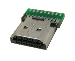 HDMI A M PCB, Штекер HDMI на кабель