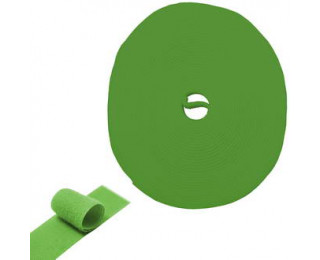 лента-липучка 5м х 20мм, зеленая, Хомут