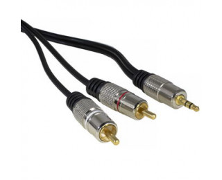 Stereo 3,5 mm - 2 RCA GM 3m, Аудио/Видео шнур