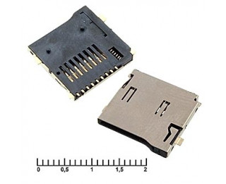 micro-SD SMD 9pin ejector, Держатель карт