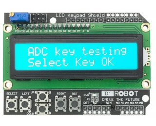 LCD1602, Индикатор символьный 16х2, с I2C адаптером и клавиатурой на основе HD44780