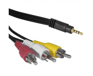 Stereo 3,5 mm - 3 RCA B 3m, кабель-переходник mini Jack - RCA