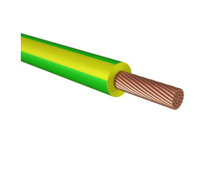 ПУГВ 0.5 жёлто-зелёный, Провод электромонтажный 0.5 мм (за метр)