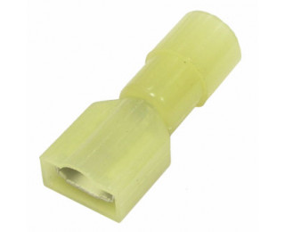 FDFNY5.5-250 yellow, Клемма ножевая с изолятором (мама 6.6 мм)