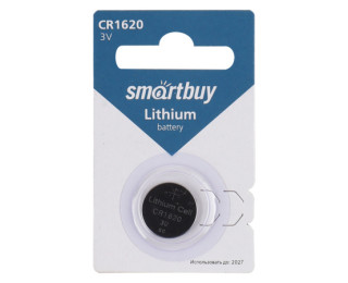 Батарейка CR1620, SMARTBUY Lithium 3В