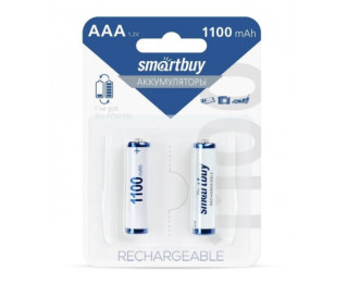 Аккумуляторы AAA (мизинчиковые), SMARTBUY (NiMH) 1.2В, 1100 мАч, (2 шт. в блистере)