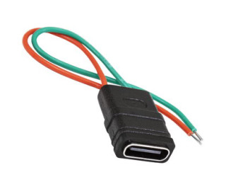 TYPE-C-2Pin-F, Разъем USB 3.1 TYPE-C на плату с проводами