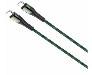 Кабель LDNIO LC101 Curved smooth aluminium alloy sheel USB Type-C - USB Type-C Fast Charging Data Cable, Темно-зеленый, 1м, 65Вт