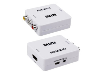 5-984, Видеоконвертер Mini HDMI2AV (H122), вход HDMI - выход RCA (тюльпан)