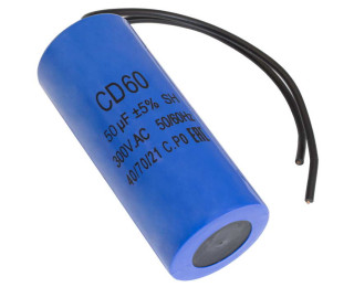 CD60 50uF 300V WIRE, Конденсатор