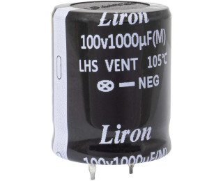 1000 UF 100V 105*C 25*30 Liron, Конденсатор