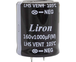 1000 UF 160V 105*C 25*45 Liron, Конденсатор