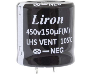 150 UF 450V 105*C 30*30 Liron, Конденсатор