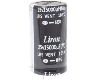 15000 UF 25V 105*C 25*45 Liron, Конденсатор