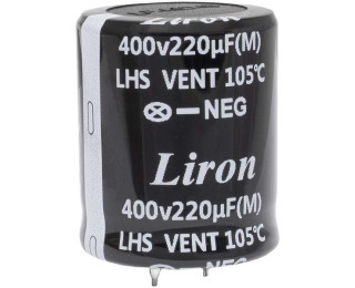 220 UF 400V 105*C 30*35 Liron, Конденсатор