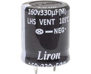 330 UF 160V 105*C 22*25 Liron, Конденсатор