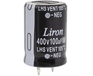 100 UF 400V 105*C 22*30 Liron, Конденсатор