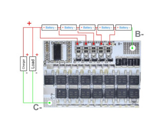 Плата BMS для Li-Ion батареи (5S 100A) с балансировкой и функцией восстановления