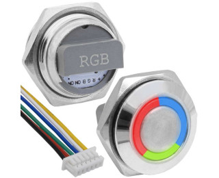 GQ16TF-6E/RGB/N off-(on), Кнопка антивандал.