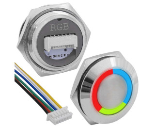 GQ19TF-6E/RGB/N off-(on), Кнопка антивандал.