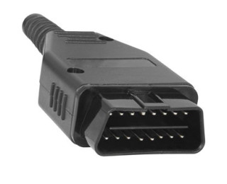 OBD-16-F11X, Разъем диагностический OBD F11X, male, прямой, 16 контактов, 24 В, черный
