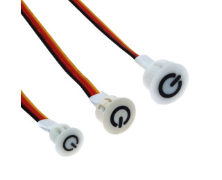 BTS 24V WHITE ф13 Self-locking, Кнопка сенсорная