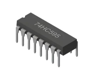 74HC595N (SN74HC595N), Сдвиговый регистр 8 бит [DIP-16]