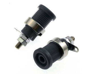 Z012 4mm panel jack BLACK, Клемма