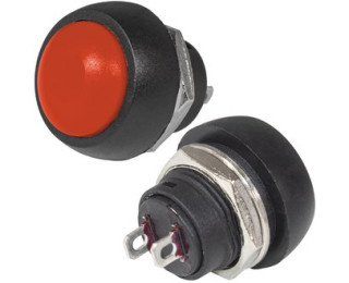 PBS-33B (Красная), Кнопка OFF-(ON), 1A 250VAC, без фиксации