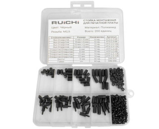 KIT-M2.5-200P-BLK, Стойка для печатной платы