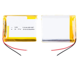 104050P, Аккумулятор универсальный 3.7 В, Li-Pol, 3000 мАч, 10x40x50 мм