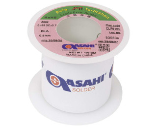 Sn99.3/CU0.7 d0.5mm 100g ASAHI, Припой