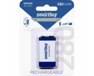 Аккумулятор 6LR61 (КРОНА), Smartbuy, 9В, 280mAh